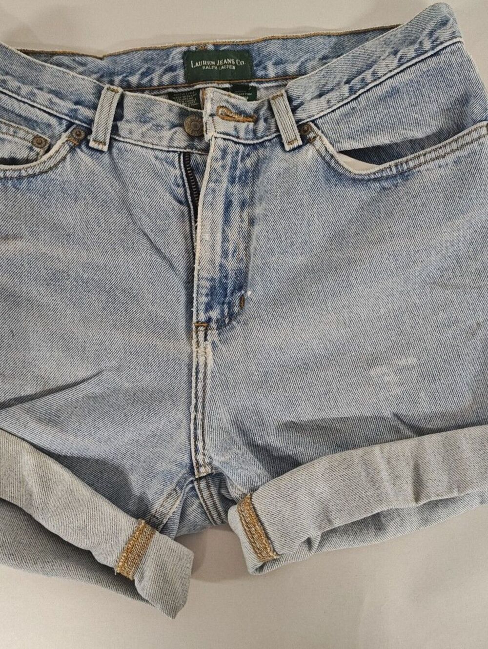Vintage Lauren Jeans Co Ralph Lauren Womens 6 High Rise Mom Jean Shorts Light